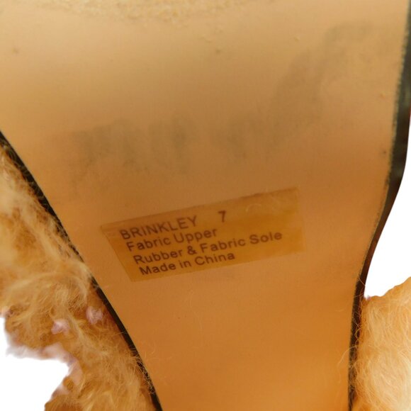 Lemon Drop by Privilaged Peach Brinkley Shearling Block Heel Tall Boots 7 - Picture 6 of 10